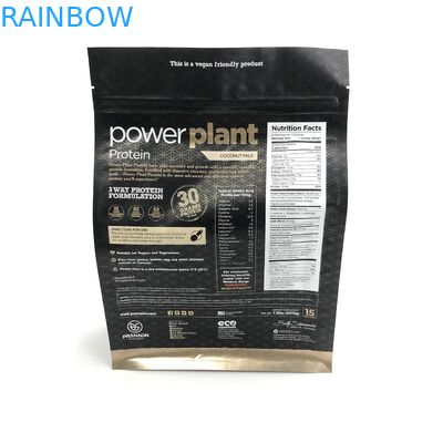 Сумки порошка протеина плоского дна 500g 1kg VMPET CMYK упаковывая