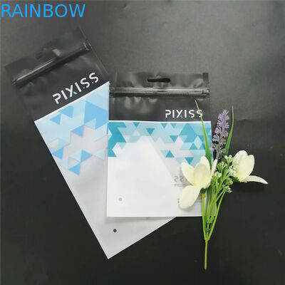 Изготовленная на заказ напечатанная упаковка полиэтиленовых пакетов черных с молнией для одежды составляет инструмент etc