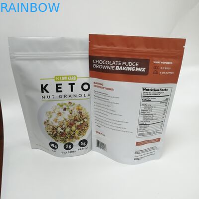 УЛЬТРАФИОЛЕТОВЫЙ печатая прокатанный алюминиевой фольгой замок застежка-молнии мешка стоит вверх сумка для упаковки foo granola гайки