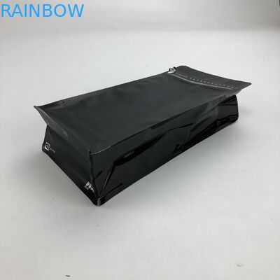 Изготовленная на заказ напечатанная алюминиевая фольга 250g 1kg 12oz черноты Matt с Ziplock плоской нижней сумкой кофе