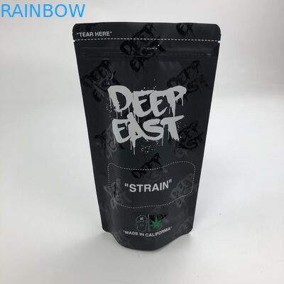 Изготовленная на заказ напечатанная алюминиевая фольга 250g 1kg 12oz Matt черная со стойкой Ziplock вверх по мешку с ясной сумкой окна