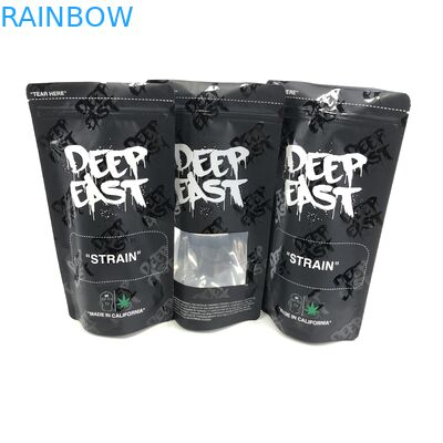 Изготовленная на заказ напечатанная алюминиевая фольга 250g 1kg 12oz Matt черная со стойкой Ziplock вверх по мешку с ясной сумкой окна