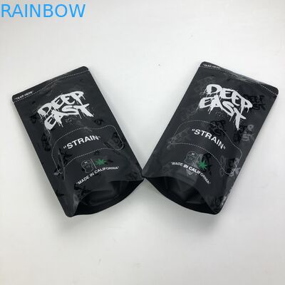 Изготовленная на заказ напечатанная алюминиевая фольга 250g 1kg 12oz Matt черная со стойкой Ziplock вверх по мешку с ясной сумкой окна