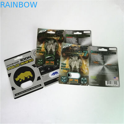 Капсула силы мужских таблеток черной пантеры/мамбы/повышения носорога V7 сексуальная упаковывая карты волдыря 3D с бумажной коробкой