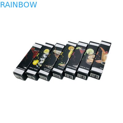 Коробка черного штейнового ультрафиолетового печатания изготовленная на заказ бумажная для упаковки масла духов/CBD