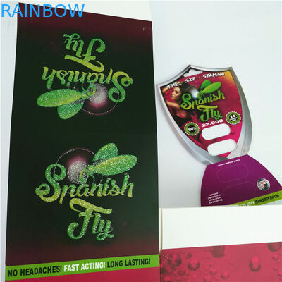 Женские таблетки усиливающего агента упаковывая розовую карту волдыря бумаги Burro черной мамбы кота Pussy для бутылки капсулы золота