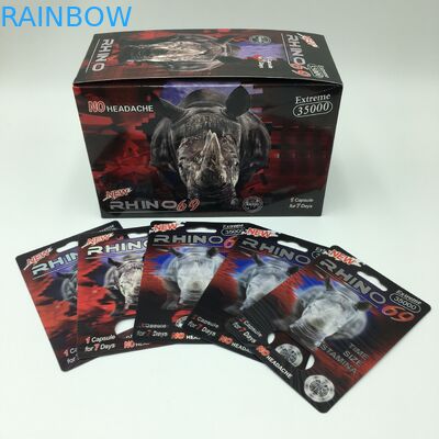 Носорог PVC 60*80cm капсулы таблетки 69 упаковывая карт 3D