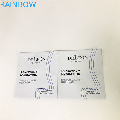 Сумка плоской белой сливк образца саше образца Customzed сумки маски косметической небольшой упаковывая