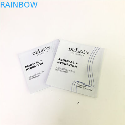 Сумка плоской белой сливк образца саше образца Customzed сумки маски косметической небольшой упаковывая