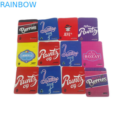 Сумка Mylar печений 3.5g мешка Cannabies низкого доказательства запаха мягкого прикосновения MOQ 500pcs упаковывая съестная Дето-устойчивая подгоняла