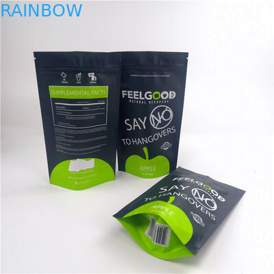 Легкая закуска Mylar 110mic застегивает на молнию стоя логотип подгонянный мешками