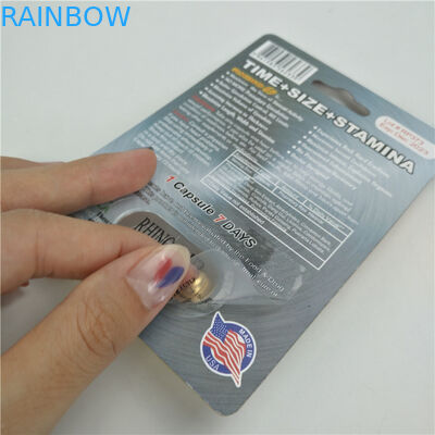 Лоснистая заканчивая карта упаковки 3D носорога 7 9x12cm повышения