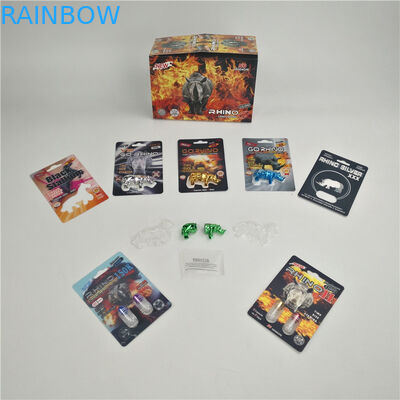 Лоснистая заканчивая карта упаковки 3D носорога 7 9x12cm повышения