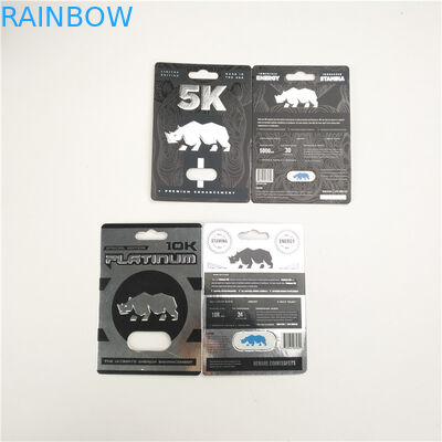 Лоснистые поверхностные карты бумаги волдыря капсулы носорога 9x12cm