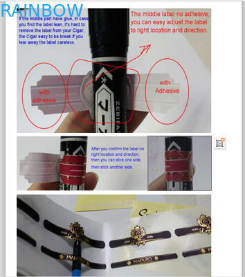 Ярлыки рукава сокращения штемпелевать золота цвета 70mic CMYK