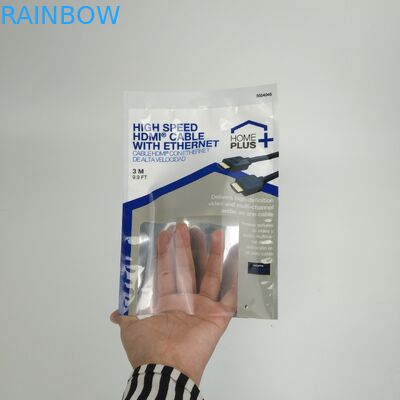 Подгонянная бортовая загерметизированная упаковка кабеля USB 3 кладет пластиковые мешки в мешки упаковывая беспроводные наушники с молнией