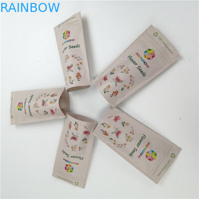 Подгонянные сумки Pla 100% Biodegradable Kraft бумажные с Resealable молнией для камеди жевания