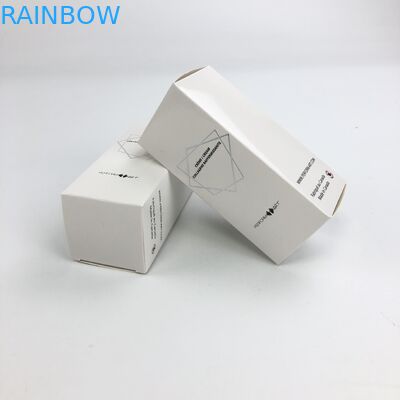 Оптовый изготовленный на заказ горячий штемпелюя фильм Matt с белым картоном 350g для косметической упаковки коробки бумаги ресницы еды образца