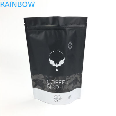 Мешки черной штейновой закуски пластиковые упаковывая сумки кофе с одним клапаном пути