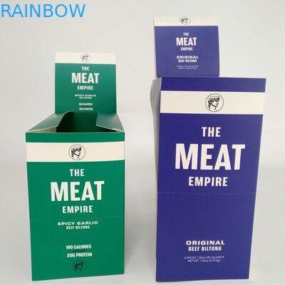 Напечатанная таможней небольшая бумага картона говядины отрывистая кладет коробку в коробку бумаги Kraft для коробки дисплея Адвокатуры энергии закуски