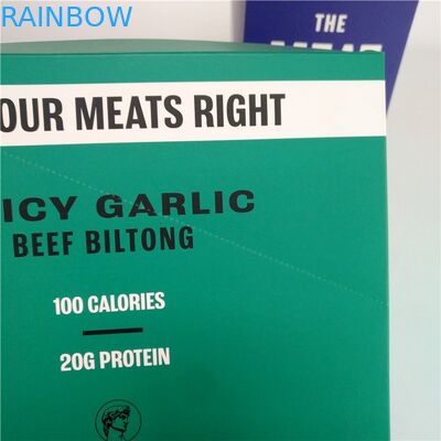 Напечатанная таможней небольшая бумага картона говядины отрывистая кладет коробку в коробку бумаги Kraft для коробки дисплея Адвокатуры энергии закуски