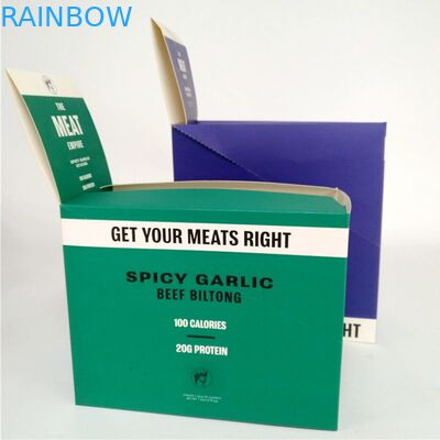 Изготовленный на заказ напечатанный шоколад торта коробки бумаги собрания Biltong говядины гофрировал коробки дисплея картона