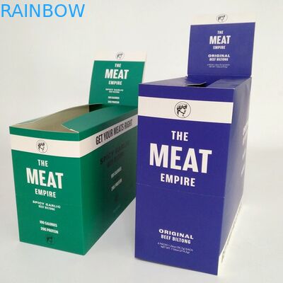 Изготовленный на заказ напечатанный шоколад торта коробки бумаги собрания Biltong говядины гофрировал коробки дисплея картона