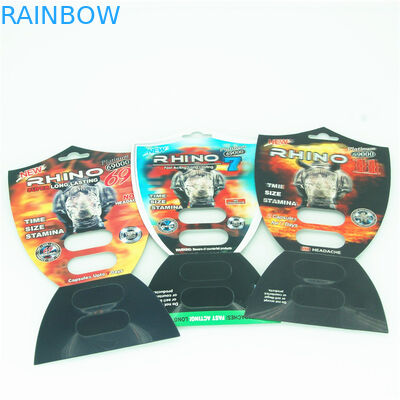 Оптовый мужской носорог коробок упаковки таблеток повышения 69 упаковывая карт 3d производит эффект волдырь капсулы Rhinopill упаковывая Ca
