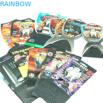 Оптовый мужской носорог коробок упаковки таблеток повышения 69 упаковывая карт 3d производит эффект волдырь капсулы Rhinopill упаковывая Ca