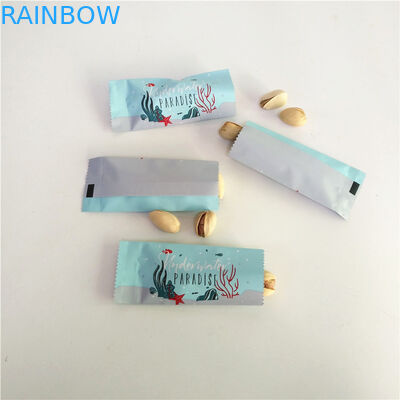 Сторона небольшого пустого саше порошка протеина кофе сахара задняя загерметизировала упаковывая сумку для печений