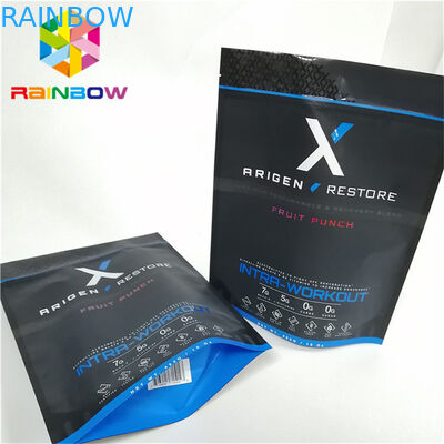 Небольшое количество стоит вверх по бумажным мешкам с ziplock плоскими напечатанными бумажными мешками с таможней зазубрин разрыва