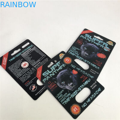 Пластиковая супер карта CMYK волдыря 3D таблетки пантеры линзовидная