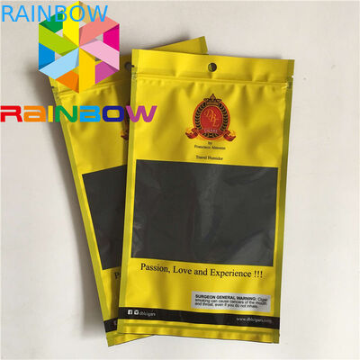 Resealable 3 сумки Mylar бортовых уплотнения плоских видят через упаковку мешков еды засорителя мешков влажности сигары пластиковую