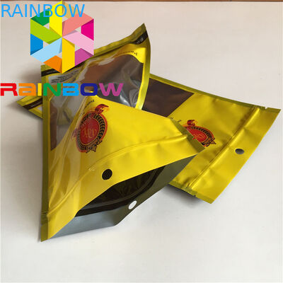 Resealable 3 сумки Mylar бортовых уплотнения плоских видят через упаковку мешков еды засорителя мешков влажности сигары пластиковую