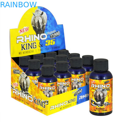 Мужская коробка бумаги бутылки носорога капсулы CMYK повышения со стойкой