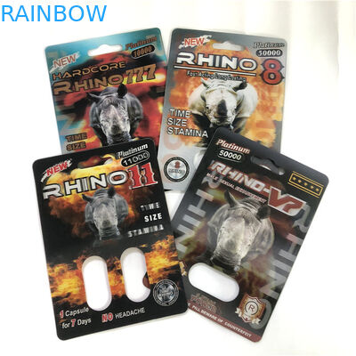 карта волдыря большой винной бутылки 24K 3d 89x127mm для сексуальных таблеток повышения