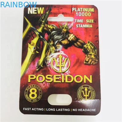 Карты черных белых таблеток секса пантеры CMYK 8*12cm бумажные для таблетки