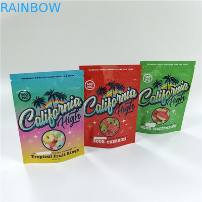 Мешок уплотнения Ziplock 3 трав цветка CBD бортовой подгонял напечатанный прокатанный