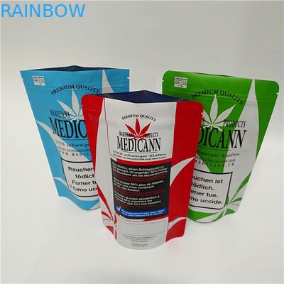 Мешок уплотнения Ziplock 3 трав цветка CBD бортовой подгонял напечатанный прокатанный