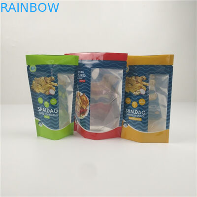 Лоснистая высушенная алюминиевая фольга молнии рыб пластиковая упаковывая с ясным окном