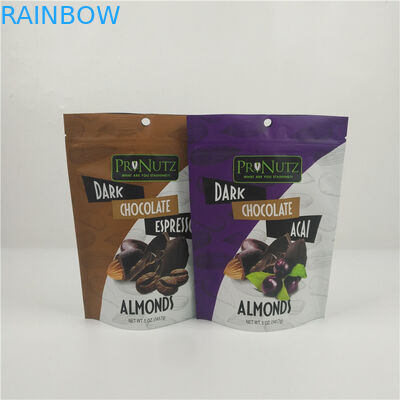 Напечатанные изготовленные на заказ молнии качества еды пластиковые стоят вверх по мешкам для шоколадного батончика