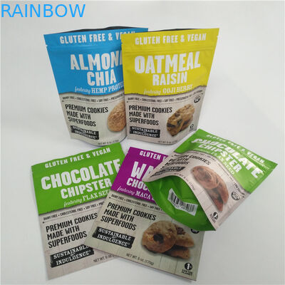 Помадки изготовленные на заказ пластиковые напечатанные цифров конфеты стоят вверх по мешкам с верхней частью молнии