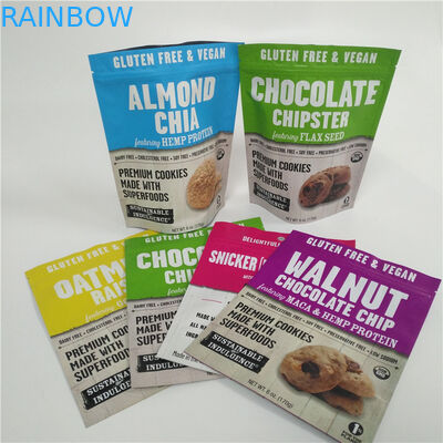 Помадки изготовленные на заказ пластиковые напечатанные цифров конфеты стоят вверх по мешкам с верхней частью молнии