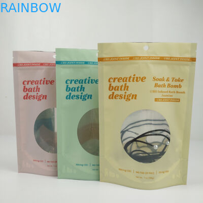 Стоять мешков замка застежка-молнии алюминиевой фольги Mylar ясного окна штейновый