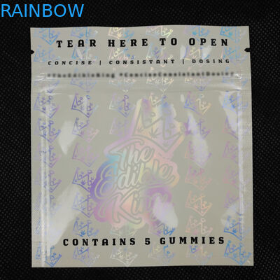 Сторона пластмассы 3 Mylar алюминиевой фольги доказательства запаха изготовленного на заказ замка застежка-молнии дизайна логотипа Resealable загерметизировала упаковывая сумку Hologram