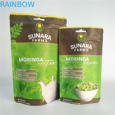 Прокатанная упаковка еды SGS фильма VMPET Resealable кладет 110mic в мешки для чая/гаек