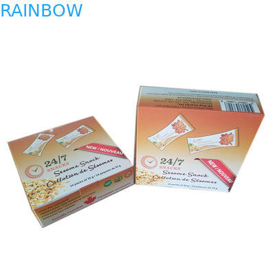 Vmpet доски цвета слоновой кости коробки 350G бумаги дисплея ISO CMYK закуски упаковывая