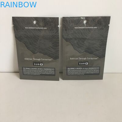 Стойка доказательства запаха вверх по сумкам Mylar мешков с мешками Ziplock цветка конопли 1g пластиковыми с окном отверстия вешалки ясным