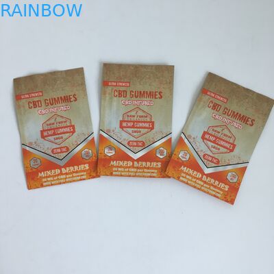 Печатающ Ziplock цветок пластиковое CBD конопли настоял сумки Mylar Ziplock 50mg 100mg Gummies упаковывая