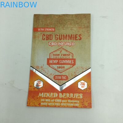 Изготовленные на заказ напечатанные 1g 3.5g повторно используют сумку засорителя стойки вверх съестную 3.5g mylar медведя CBD молнии доказательства запаха камедеобразную небольшую